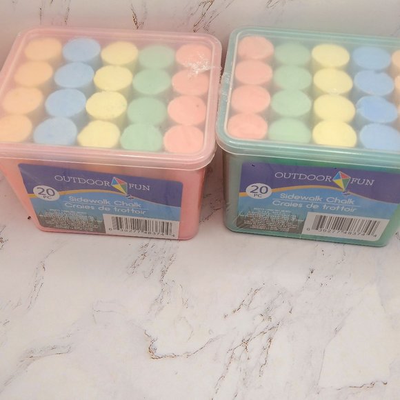 Sidewalk Chalk Brand New 20 PC Each  / 2 Packs / NWT - Picture 3 of 3